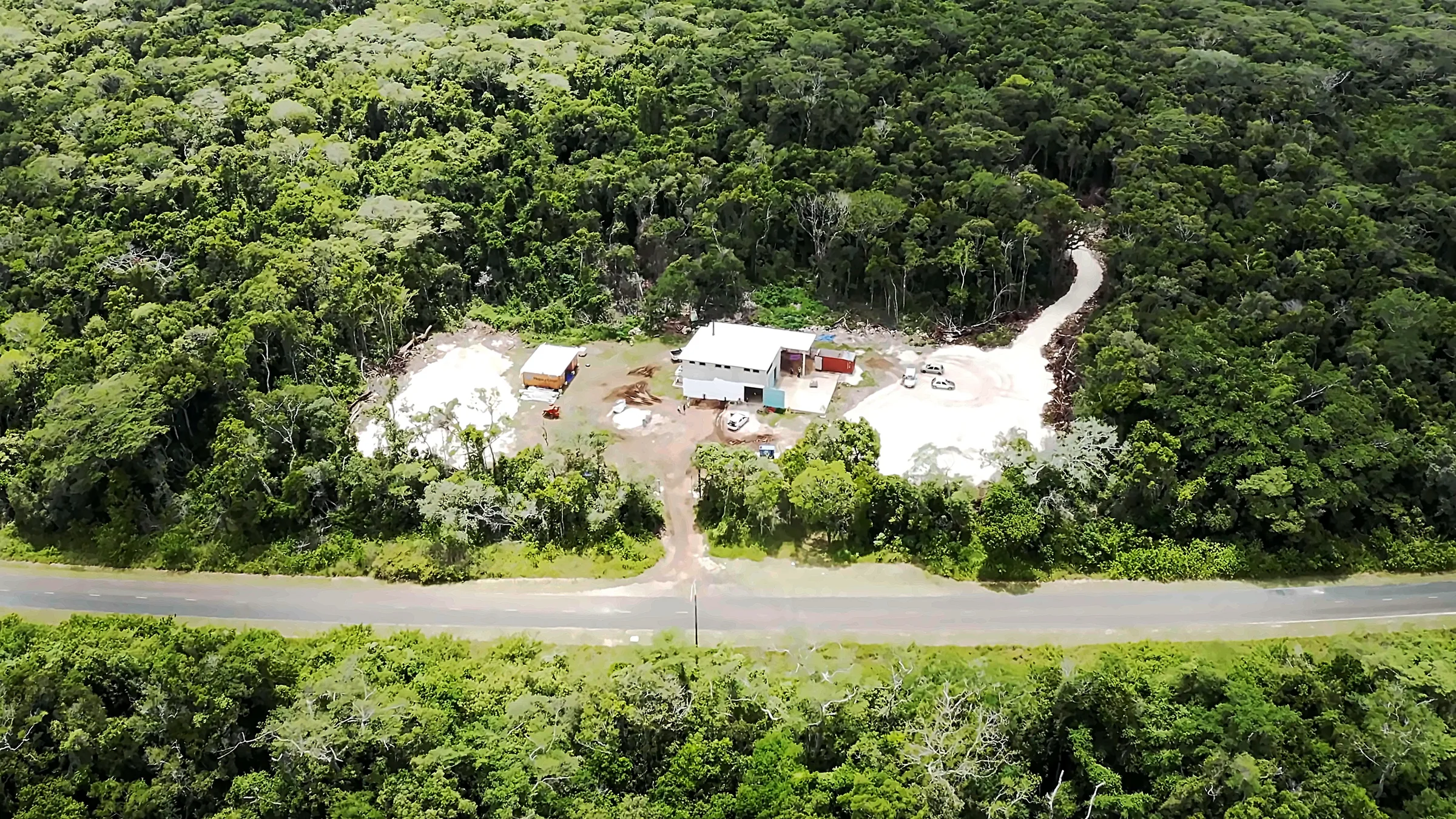 Liflor's distillation site in Lifou, in the Loyalty Islands, where the sandalwood is processed before packing and shipping.
